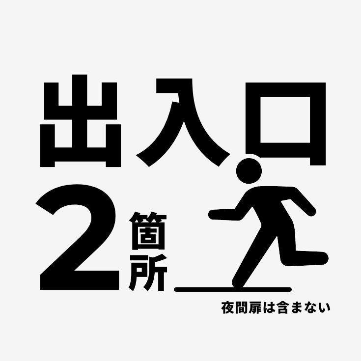 出入り口 2箇所